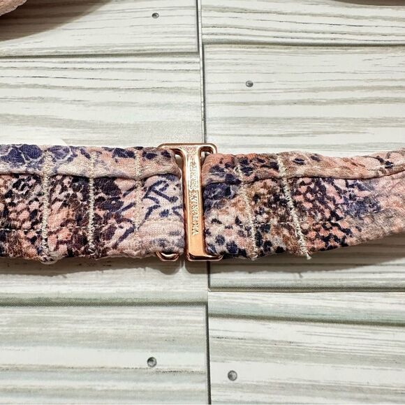 VICTORIA'S SECRET BOOSTER HALTER SWIMSUIT BIKINI TOP NWT SNAKESKIN PRINT MERMAID - Picture 9 of 11